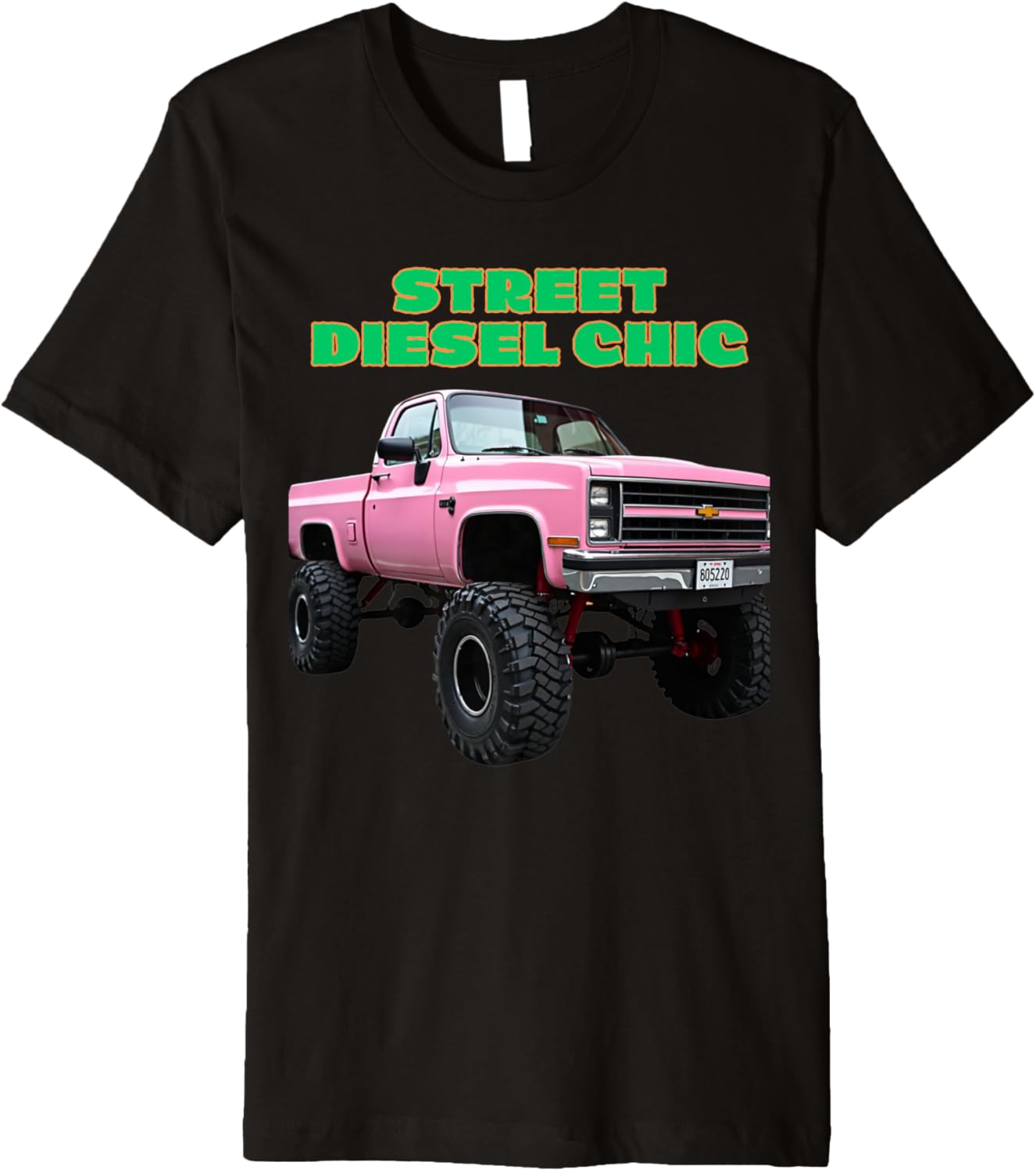 Pink Lifted Diesel Truck Street Style Girl Power Design Premium