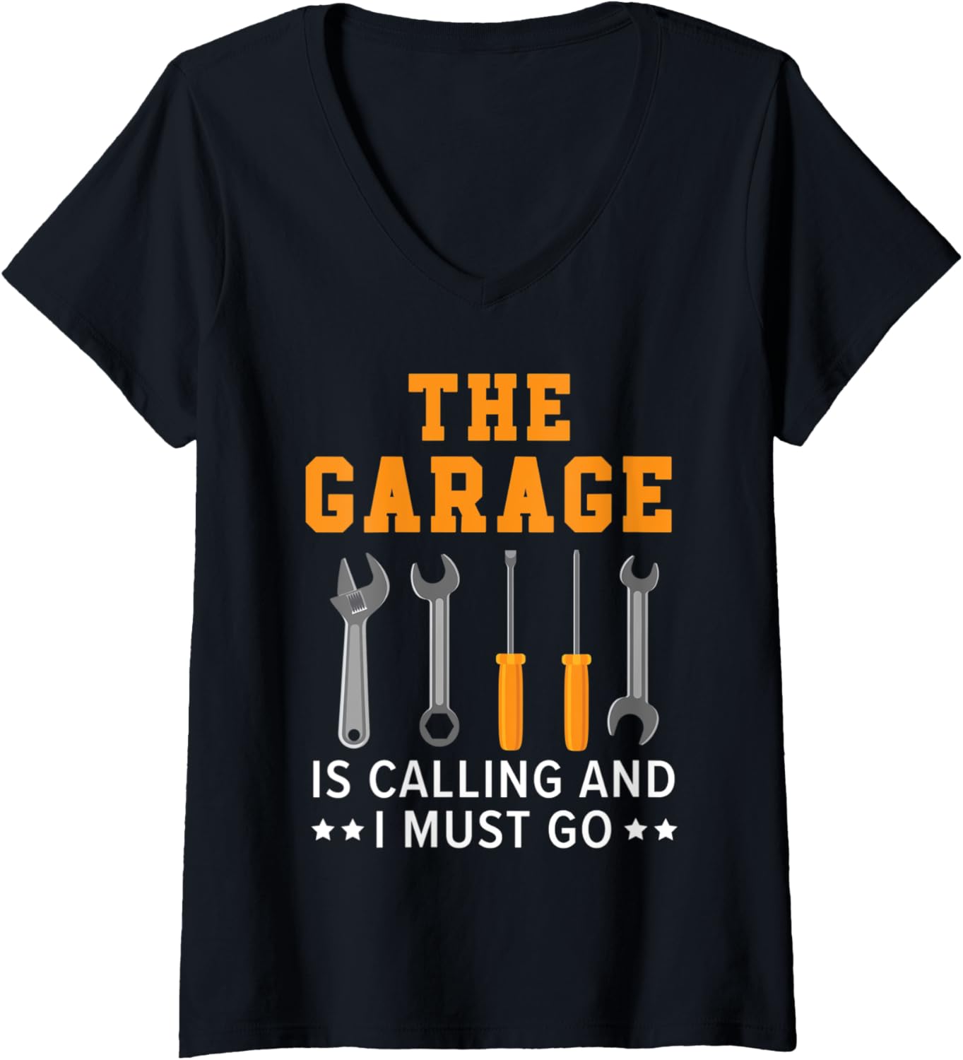 Womens The Garage Is Calling And I Must Go Diesel Mechanic V Neck