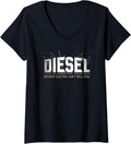 Womens Diesel Because Electric Cars Can't Roll Coal Truck Driver V Neck