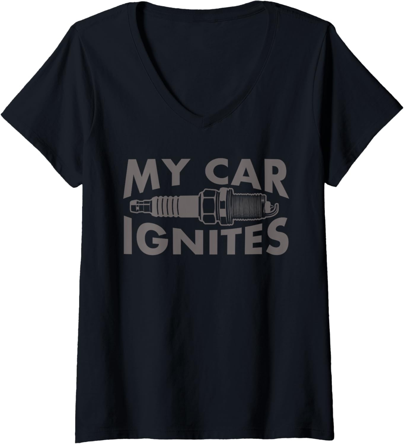My Car Ignites Funny Driver Diesel Lover Racing Humor Outfit V Neck