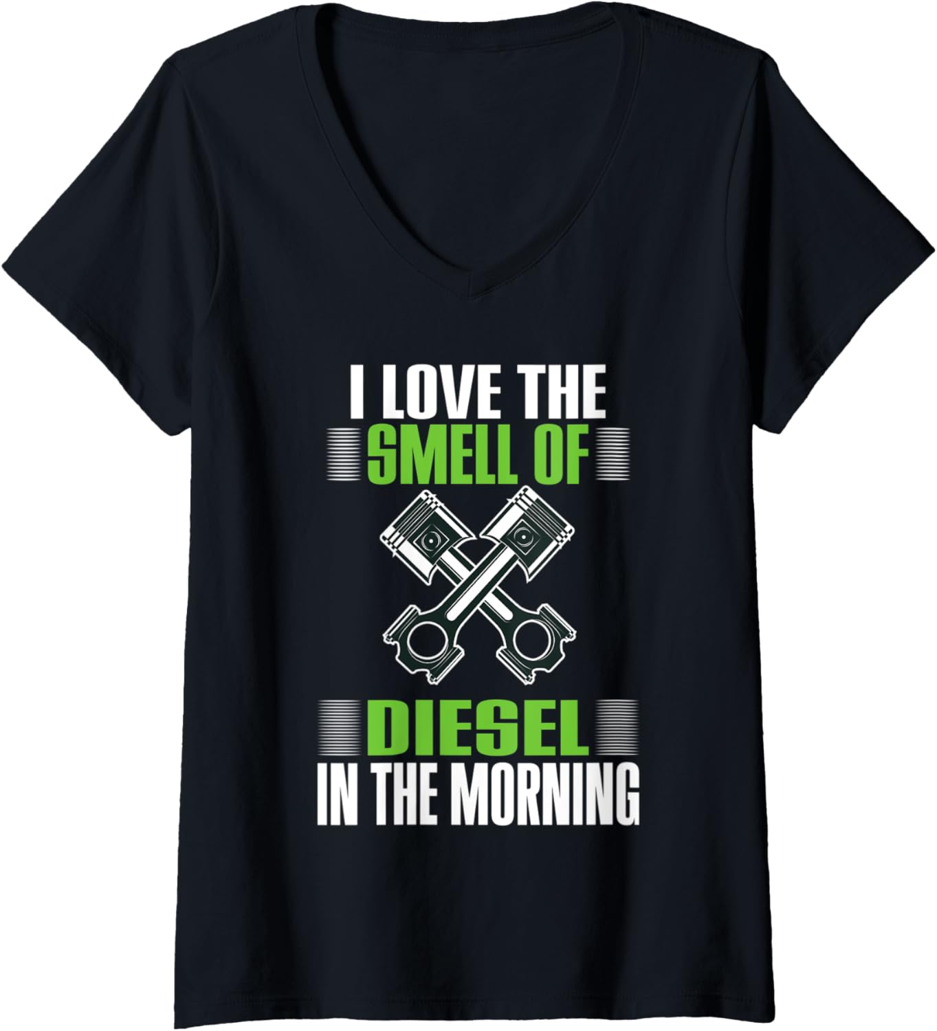 Womens Auto Workshop Diesel Car Mechanic I Love The Smell Of Diesel V Neck