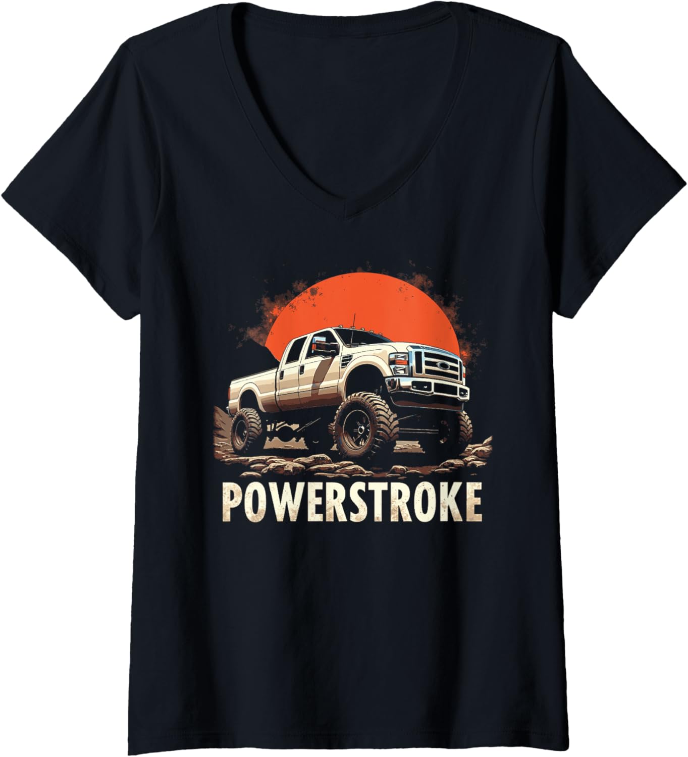 Womens 2010 Powerstroke Diesels OBS Old Body Style Power Stroke V Neck
