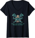Womens Love the Smell of Diesel on You Mechanic Car Lover V Neck