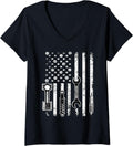 Patriotic Auto & Diesel Mechanic USA Flag Gift For Mechanic V Neck