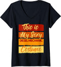 Womens This is My Sexy Diesel Mechanic Costume Halloween Party V Neck
