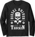Trucker Apparel for Diesel Addicted truck driver hat vintage Long Sleeve