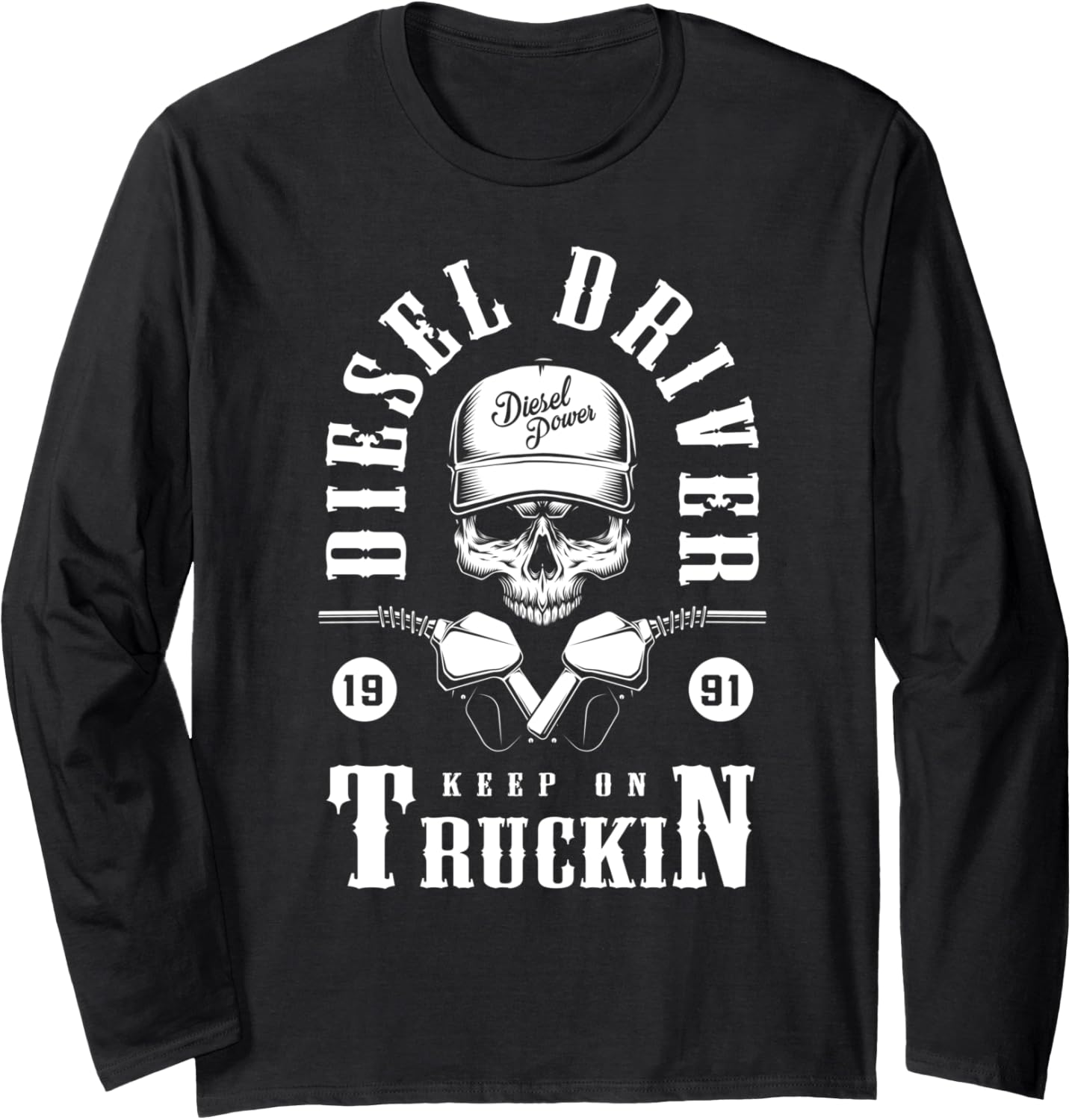 Trucker Apparel for Diesel Addicted truck driver hat vintage Long Sleeve