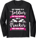 Trucking Country Trucker Diesel Freight Truck Driver Long Sleeve