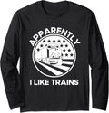 Diesel American Flag Railroad Train Conductor Gifts Railfan Long Sleeve