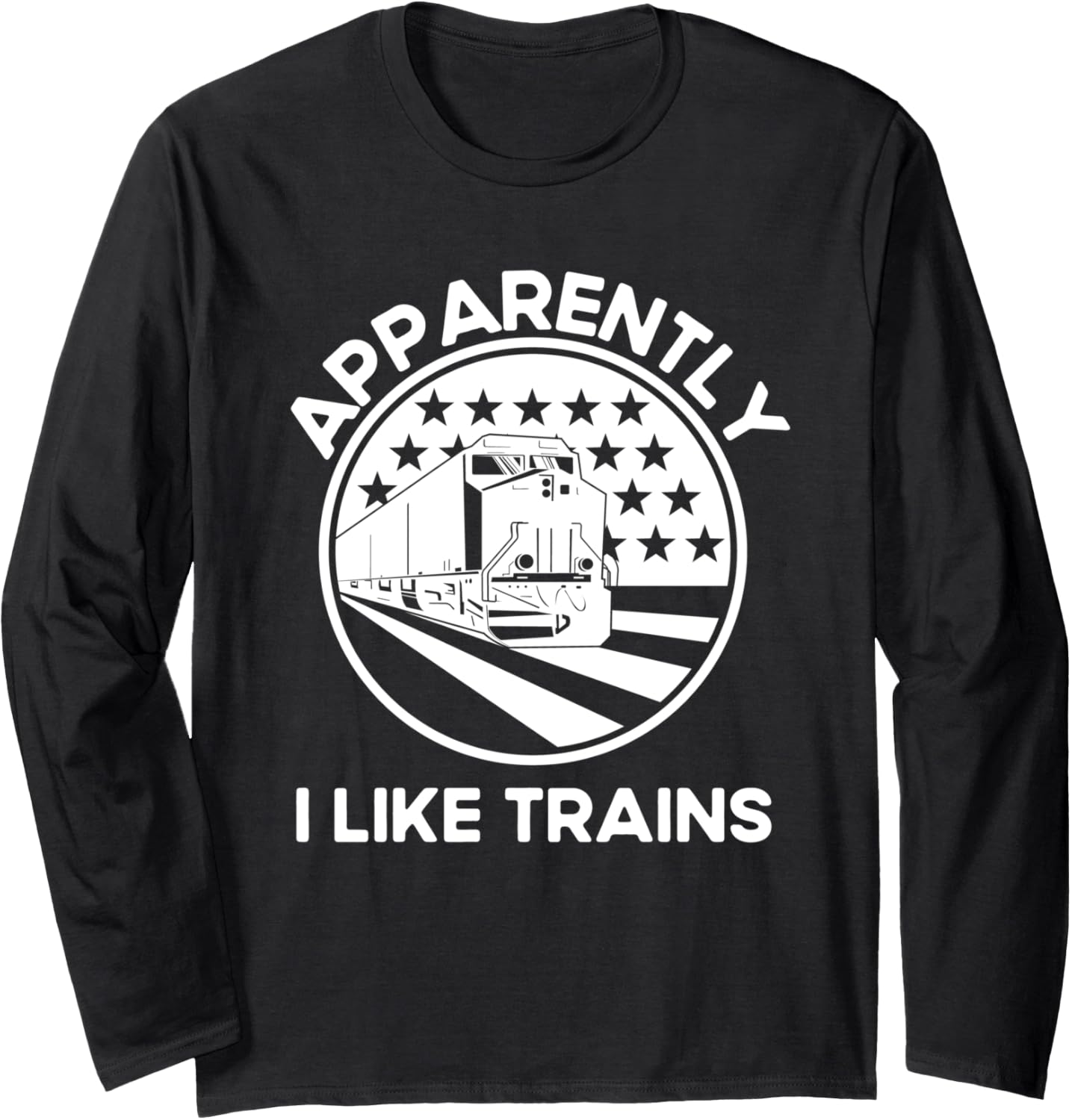 Diesel American Flag Railroad Train Conductor Gifts Railfan Long Sleeve