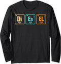 Diesel Science Fuel Gas Garage Shifts Tracks Gasoline Car Long Sleeve