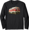 Ludmilla Diesel Locomotive East German BR 130 Retro Long Sleeve