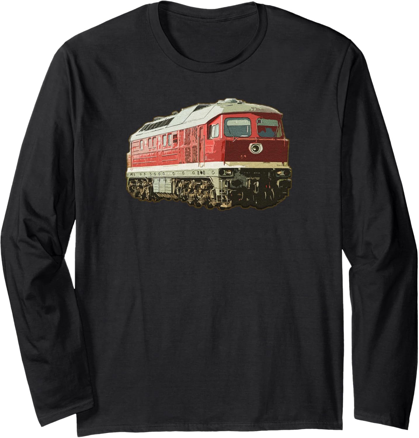 Ludmilla Diesel Locomotive East German BR 130 Retro Long Sleeve
