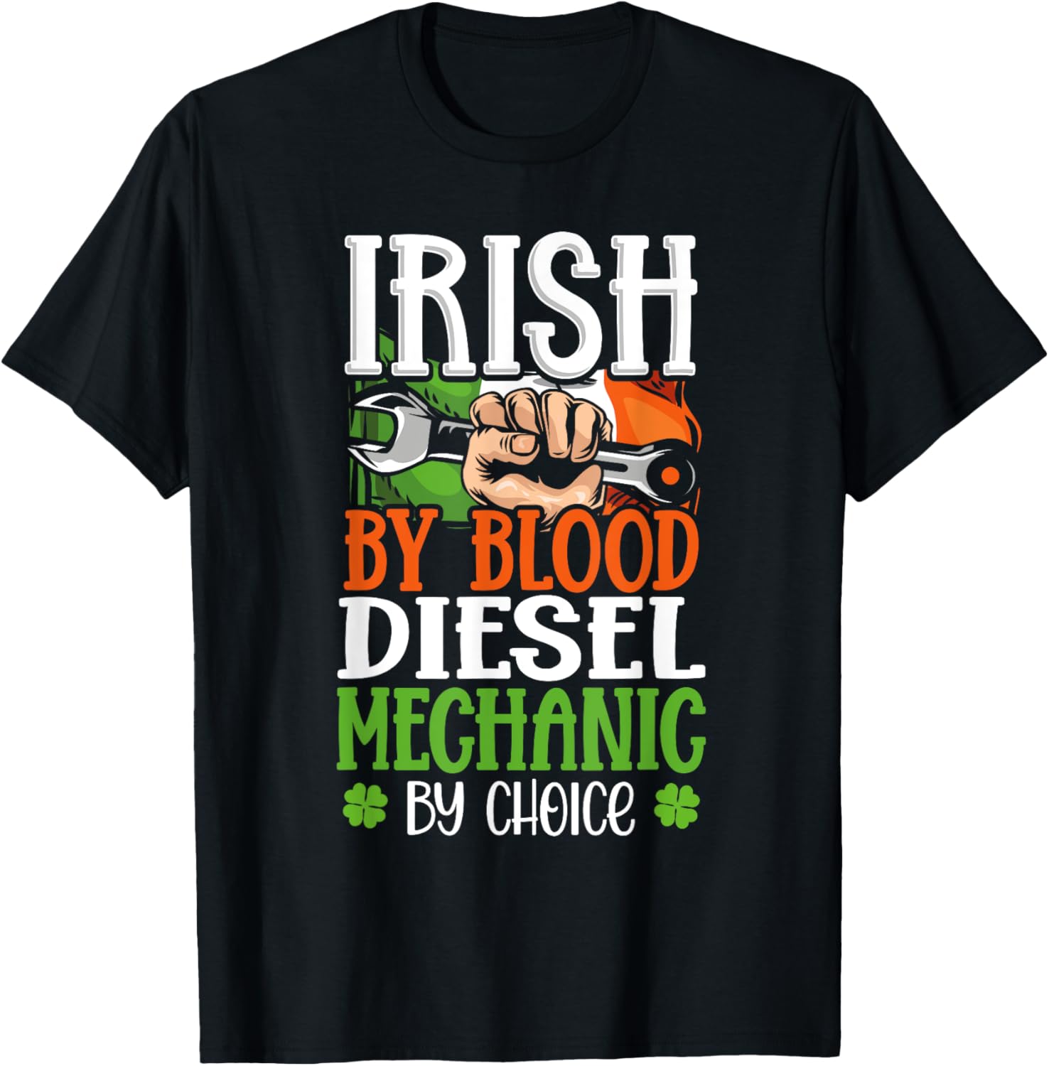 Irish By Blood Diesel Mechanic By Choice Ireland Flag Gift