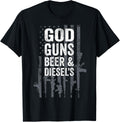 GOD GUNS BEER & DIESELS USA Flag Diesel Truck Mechanic Gift Women Men