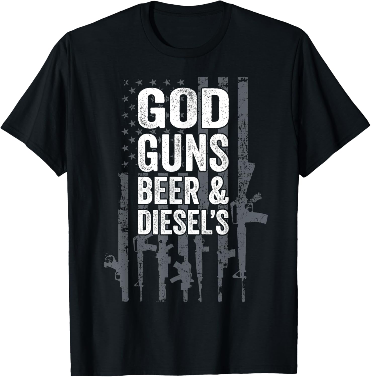 GOD GUNS BEER & DIESELS USA Flag Diesel Truck Mechanic Gift Women Men